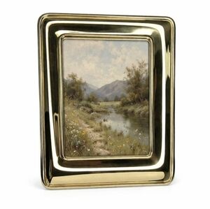 Melannco Brass Picture Frame For A 4" X 6" Photo, Table Top Photo Frame